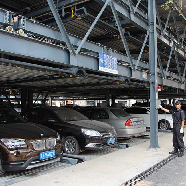 Four Layer Lifting and Traversing Car Parking System