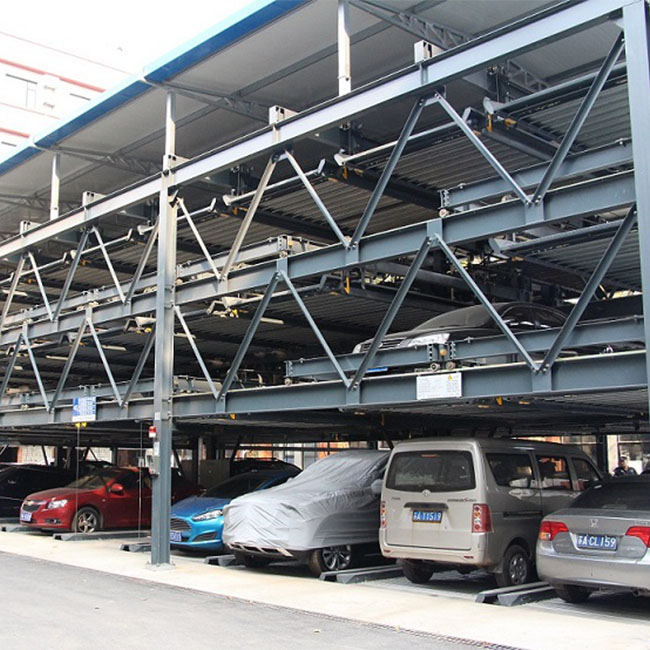 Four Layer Lifting and Traversing Car Parking System